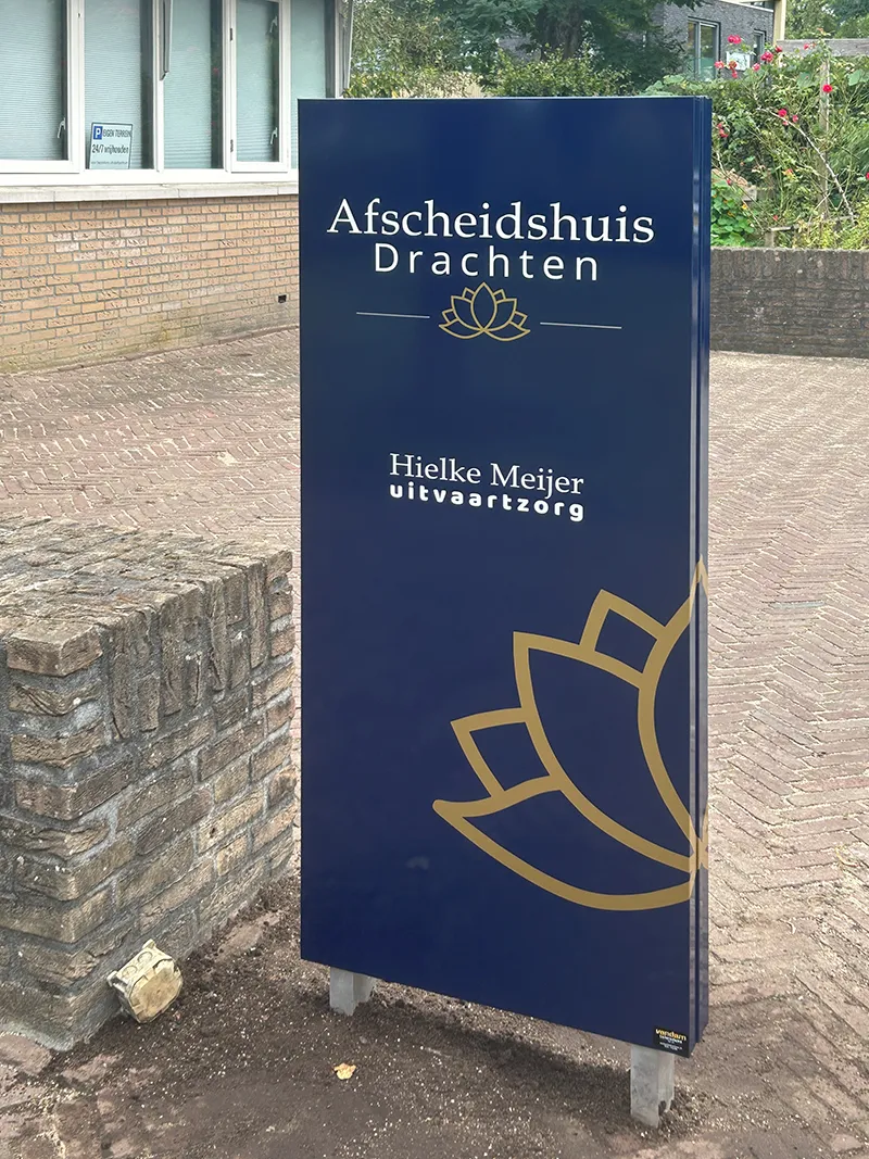 Zuil onverlicht Afscheidshuis Drachten